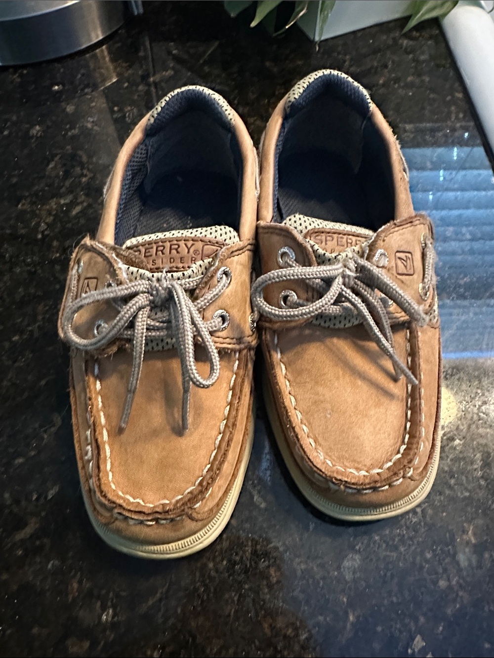 Sperry Kids Tan Leather Boat Shoes
